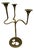Large Three-Light Candlestick in Brass by Kurt Jesch for Fratelli Tonini, Italy, 1960s For Sale