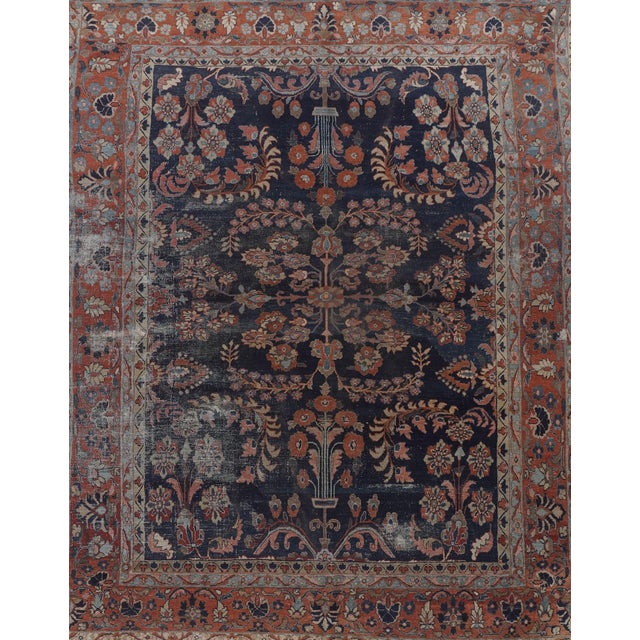 Antique Oriental Rug 9' X 11'5 For Sale - Image 4 of 8