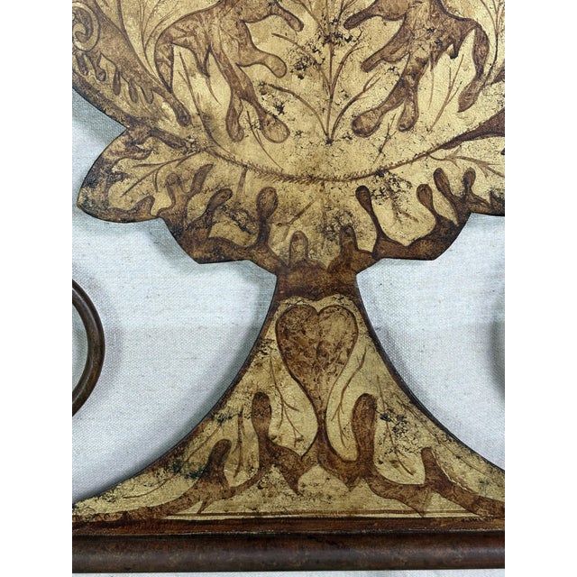 Metal Painted Wrought‑Iron Panels by Slayman Forge — Pair (1995) For Sale - Image 7 of 12