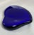 1980s Vintage Tiffany & Co. Blue Glass Puffed Heart Paperweight For Sale - Image 5 of 8