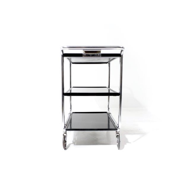 Swiss Vintage Bauhaus Tea Cart by Bigla, 1940 For Sale - Image 13 of 18