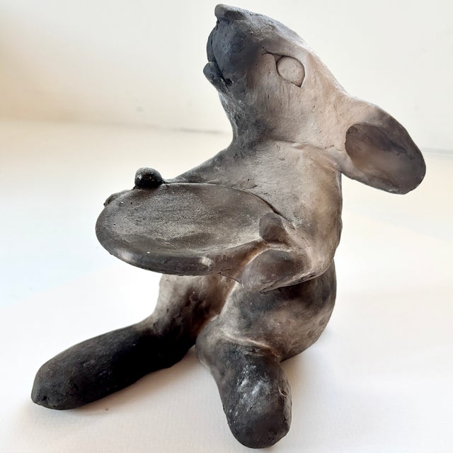 Clay Rabbit Sculpture by Internationally Recognized Artist Jeanne Stevens-Sollman For Sale - Image 4 of 8