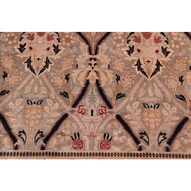 Shabby Chic 1990's Pak-Persian Green/Red Wool Rug - 9'2'' X 12'3'' For Sale In New York - Image 6 of 9