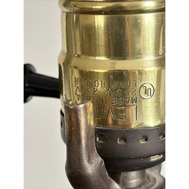 Vintage Brass Eagle Table Lamp by Basketville Putney, For Sale - Image 10 of 11