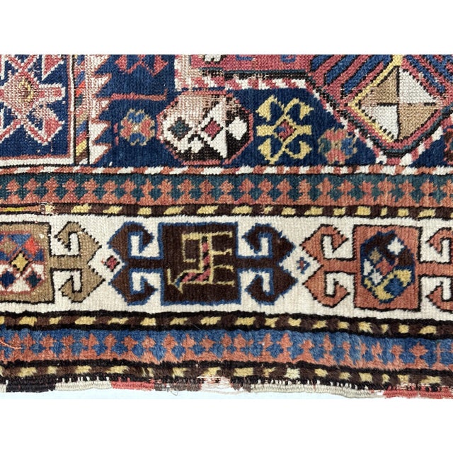 Antique Caucasian Shirvan Rug 3'10" X 8’11” For Sale - Image 4 of 8
