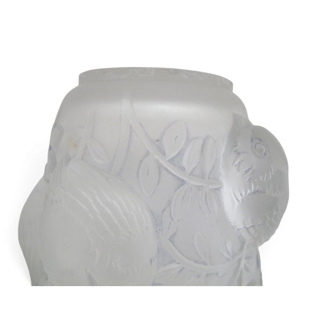 Rene Lalique France St Francois Frosted Crystal Bird Vase For Sale - Image 18 of 18