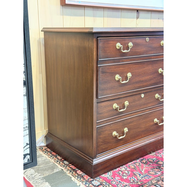 An exceptional Henkel Harris executive desk showcasing the brand’s celebrated American craftsmanship and timeless...