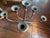 Mid 20th Century Decorative Brass Candlelabra With Six Flared Arms For Sale - Image 5 of 11
