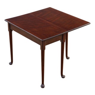 Antique Georgian Mahogany Gateleg Drop-Leaf Dining Table, 1800s For Sale