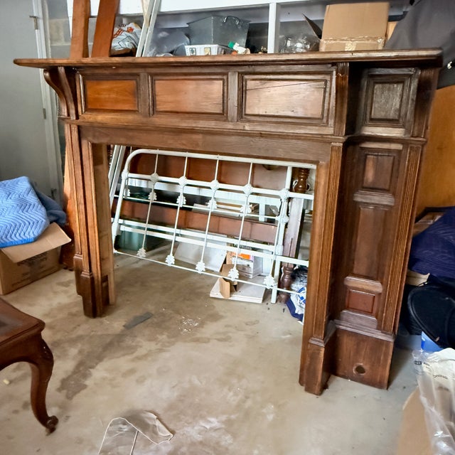 Traditional Antique Edwardian Mantel For Sale - Image 3 of 12