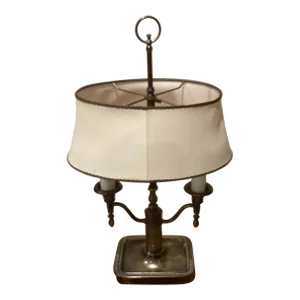 Vintage Mid 20th Century Solid Brass Bronze Bouilotte Table Lamp by Frederick Cooper