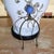 Late 20th Century Chinese Chinoiserie Porcelain Table Lamp With Relief Floral Motif & Black Shade, 30"h For Sale - Image 11 of 18