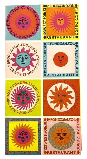 Lafondadelsol Menu by Alexander Girard, 1960s