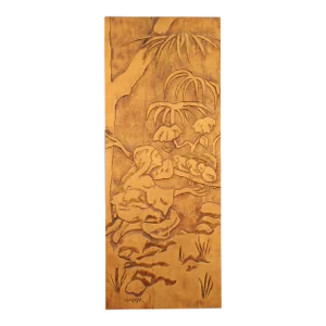 1970s Jean-Claude Gaugy Carved Wood Panel