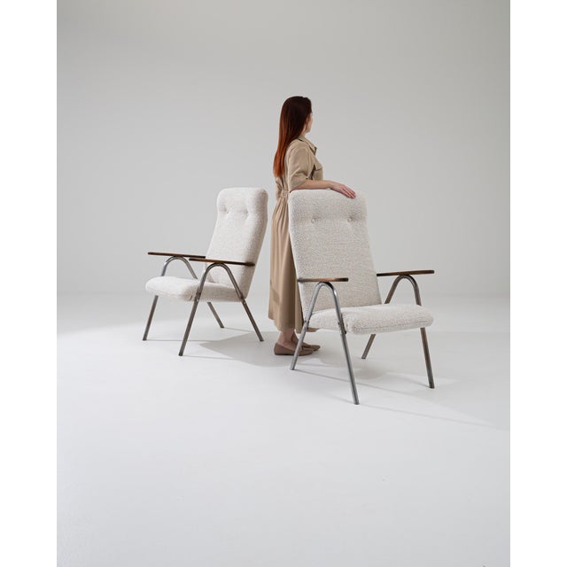 20th Century Central European Modern Armchairs, a Pair For Sale - Image 12 of 13