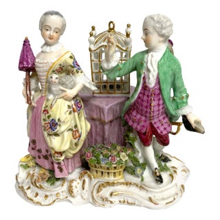 19th Century Meissen Birdcage Grouping For Sale