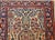 Vintage Persian Sarouk Area Rug, Handwoven Floral Pattern, Ivory & Navy, 2’ X 4’ For Sale - Image 10 of 12