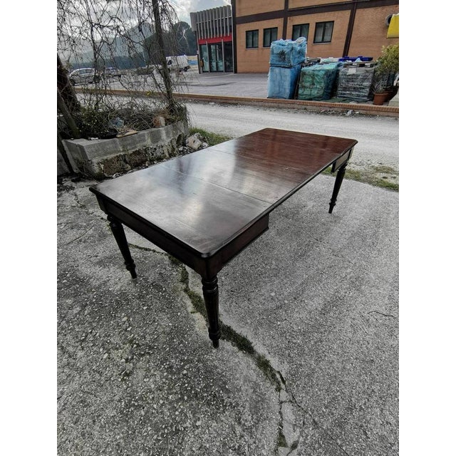 Wood Extendable England Table, 1890s For Sale - Image 7 of 18