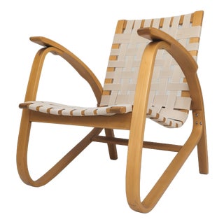 Sculptural Bentwood Lounge Chair by Jan Vaněk for Up Zavody, 1930s For Sale