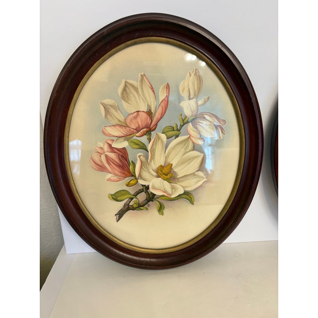 Art Deco 1930s I. B. Fischer Magnolia Reproduction Prints, a Pair For Sale - Image 3 of 4
