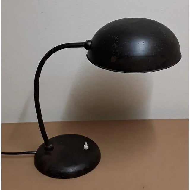 Black German Art Deco Adjustable Desk Lamp in Bauhaus Style, 1930s For Sale - Image 8 of 8