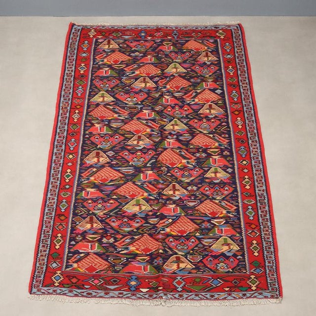 Kilim Rug in Wool, Turkey For Sale - Image 3 of 8