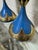 Westwood Lamps 1960s Tony Paul Style Westwood Industries Brass and Blue Enamel Lamps - A Pair For Sale - Image 4 of 12