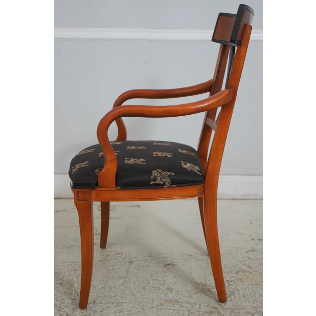 Century Furniture Set of 4 Century Biedermier Walnut & Ebony Armchairs For Sale - Image 4 of 18