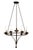 Spanish Colonial Wrought Iron Six Light Chandelier by Randy Esada