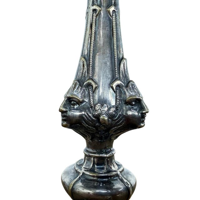 Art Nouveau Silver-Plated Candlesticks, 1890s, Set of 2 For Sale - Image 6 of 9
