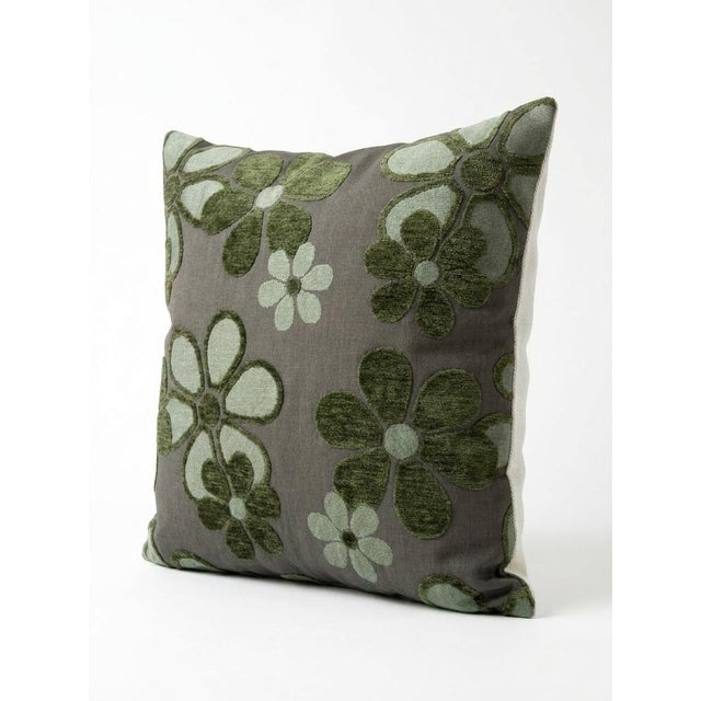 Mid-Century Modern Uzbek Cotton Suzani Pillow Cover 17'' X 17'' For Sale - Image 3 of 4