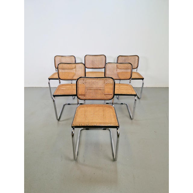 Cesca Chairs by Marcel Breuer for Knoll, Italy, 1970s, Set of 6 For Sale - Image 11 of 18