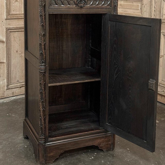 19th Century Gothic Oak Confiturier Cabinet For Sale - Image 16 of 18