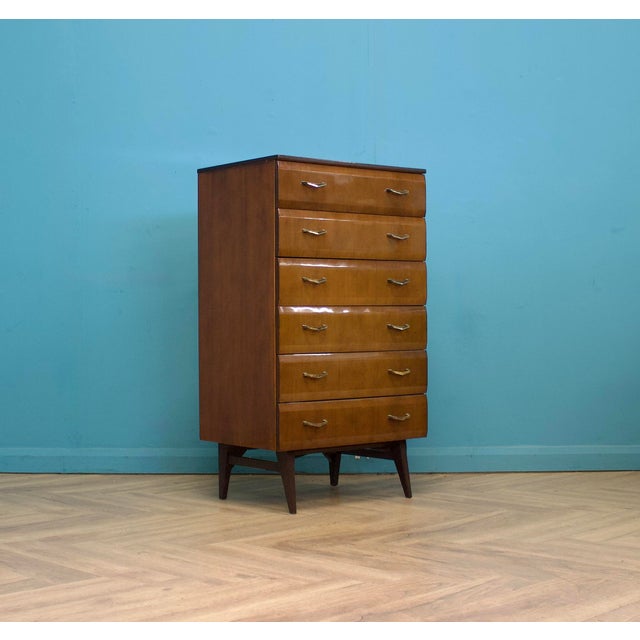 Mid-Century Modern Walnut Chest of Drawers from Meredew, 1960s For Sale - Image 10 of 10