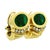 Modern 1980s GWK 18k Gold Chrysoprase Intaglio Diamond Earrings, Pair For Sale - Image 3 of 12