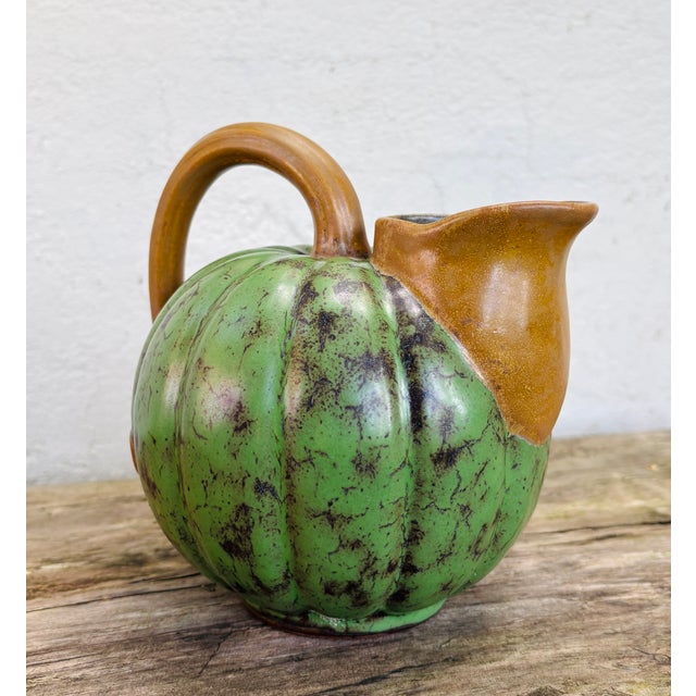 Glazed Stoneware Pumpkin Pitcher by Louis Lourioux, 1930s For Sale - Image 12 of 12
