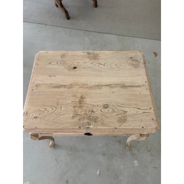 18th Century French Provincial Bleached Fruitwood Writing Table With Cabriole Legs For Sale - Image 11 of 12