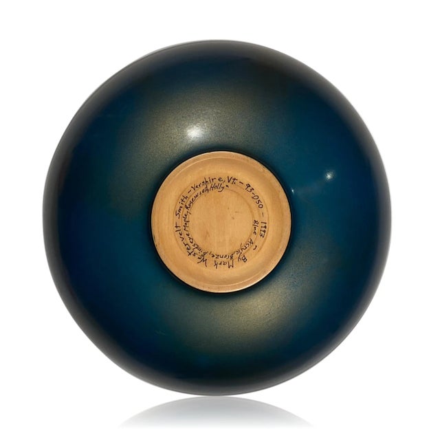 Mark Westervelt 1990's Birdseye Maple, Rosewood, Holly, Decorative Bowl With Acrylic Bronze Finish For Sale - Image 4 of 6