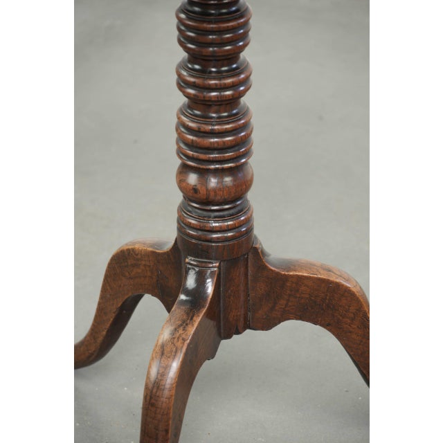 Antique English Oak Tilt-Top Table in Square Shape, 19th Century For Sale - Image 13 of 15