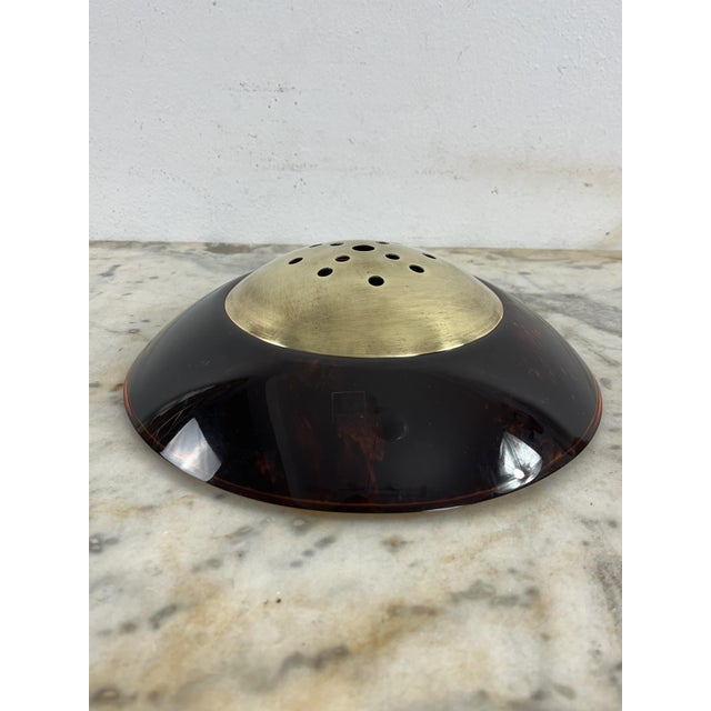 Low Brass and Acrylic Glass Flower Vase from Team Guzzini, 1970s For Sale - Image 4 of 9