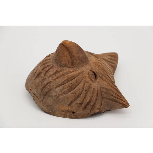 1972 Wooden Peruvian Folklore Owl Mask For Sale - Image 4 of 11