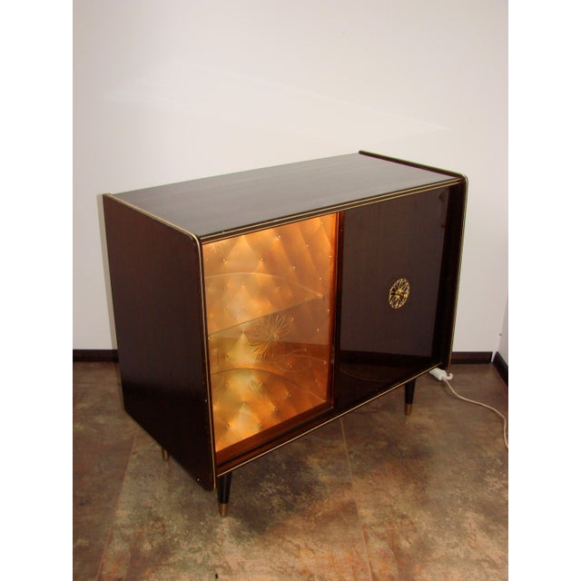 Wood Vintage Cabinet with Record Player and Bar, 1960s For Sale - Image 7 of 12