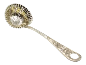 Vintage English Pierced Silver-Plate Sugar Sifter Spoon
