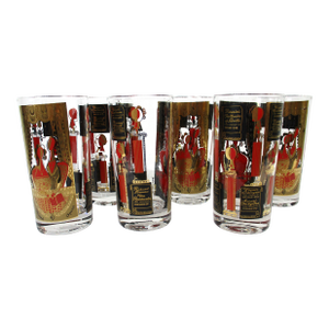 Mid 20th Century Georges Briard Grand Opera Highball Glasses