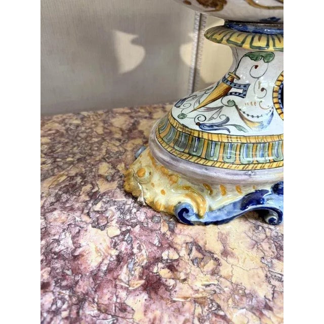 Large Centerpiece in Glazed Ceramic For Sale - Image 4 of 9