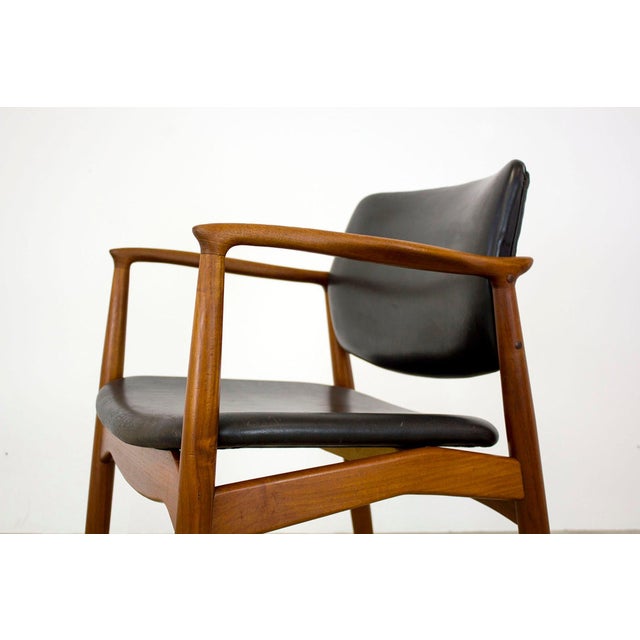 Danish Teak Model 67 Captains Chair attributed to Erik Buch for Orum Møbelfabrik, 1960s For Sale - Image 6 of 13