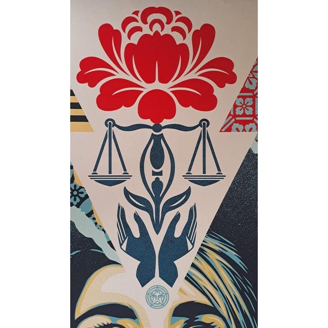 Shepard Fairey aka Obey Giant (USA, 1970) Elevate justice Offset lithograph, 2025 Thick cream Speckletone paper Signed and...