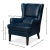 Classic Leather Wingback Chair Chateau Blue For Sale - Image 12 of 12