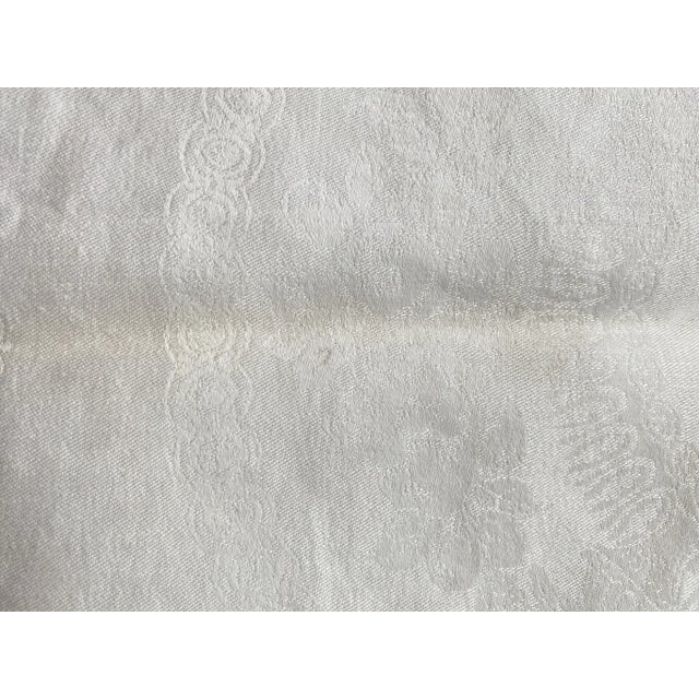 Set of 8 Vintage Cotton Damask Napkins, Large For Sale - Image 10 of 11