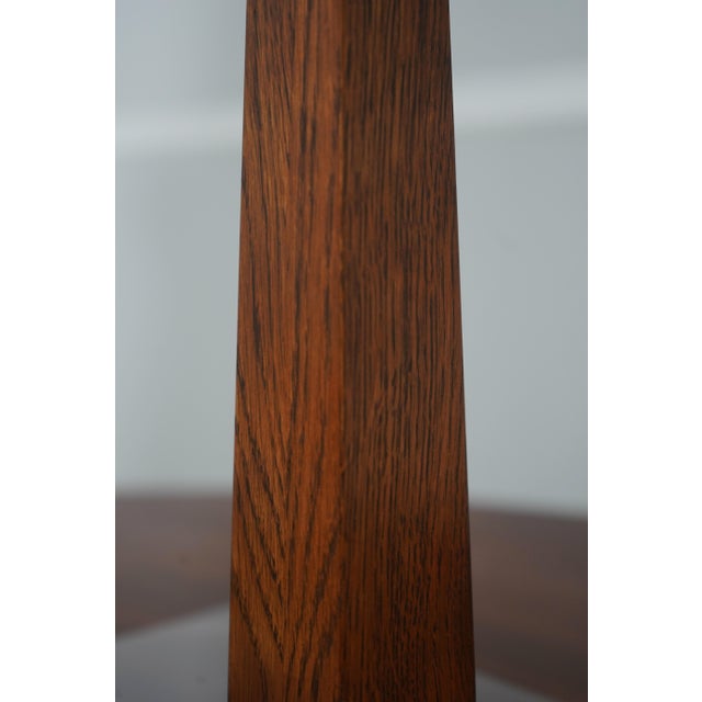 Brown Stickley Slag Glass Mission Oak Lamp For Sale - Image 8 of 12